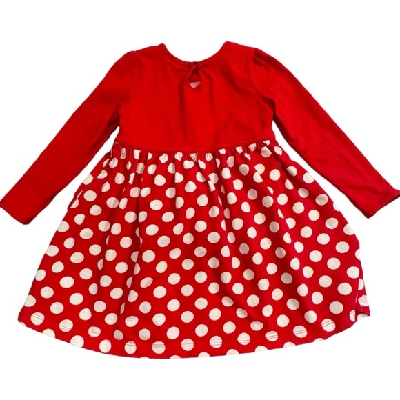 J Khaki Girls 2T Red Christmas Tree Dress w/Polka Dot Skirt - Picture 2 of 3